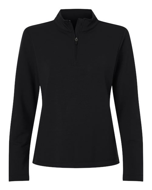 AllPro Women's Stretch Quarter-Zip Fleece Pullover in Black
