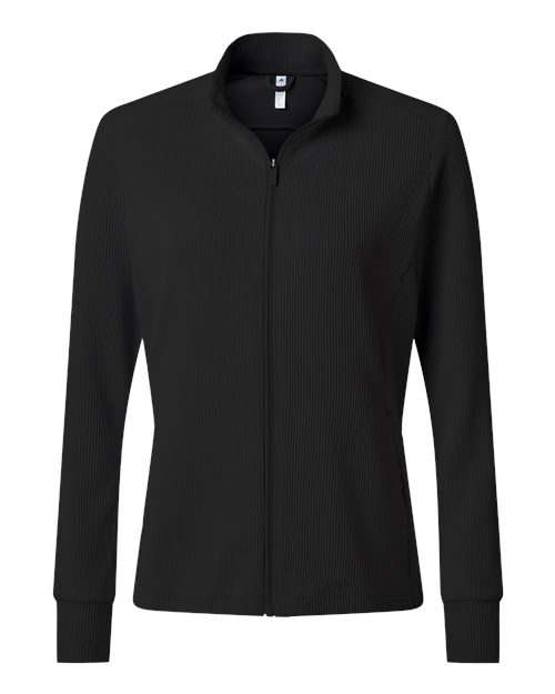Adidas Women's Performance Textured Full-Zip Jacket in Black