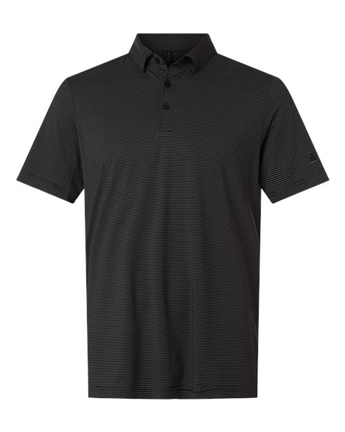 Adidas Men's Ultimate365 Pencil Stripe Climacool Polo in Carbon Black