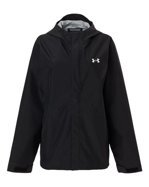 Under Armour Men's Cloudstrike Jacket in Black/White, front view