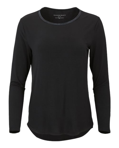 Boxercraft Women's Bamboo Long Sleeve T-Shirt in Black