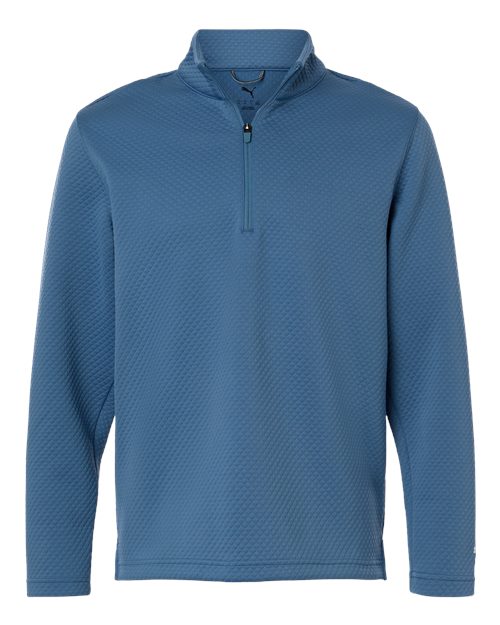 Puma Golf Men's Pebble Quarter-Zip Pullover in Blue Horizon, front view