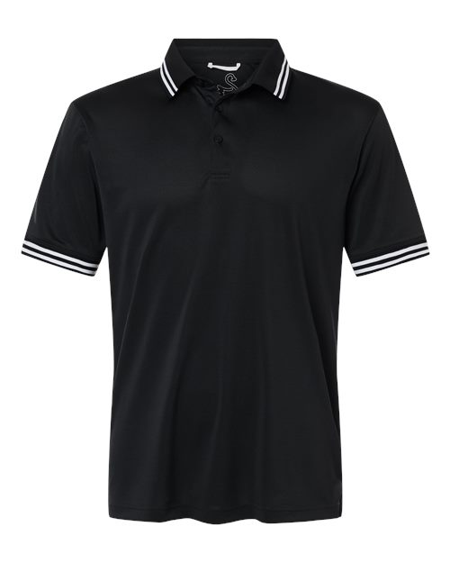 Swannies Men's Thatcher Tipped Polo in Black
