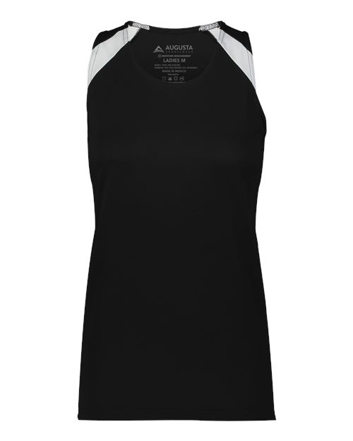 Augusta Sportswear Women's Overspeed Track Jersey in Black/White