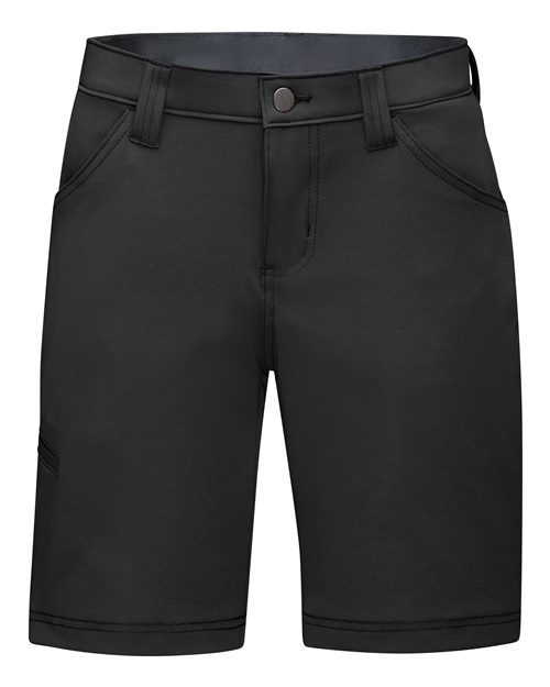 Red Kap Women's Cooling Work Shorts in Black, front view