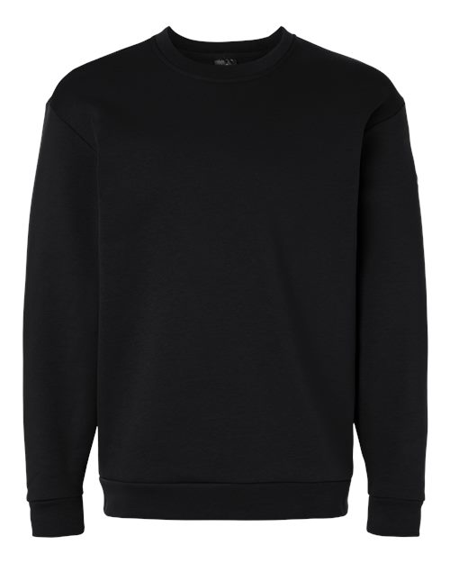 Adidas Men's Fleece Crewneck Sweatshirt in Black/White, front view