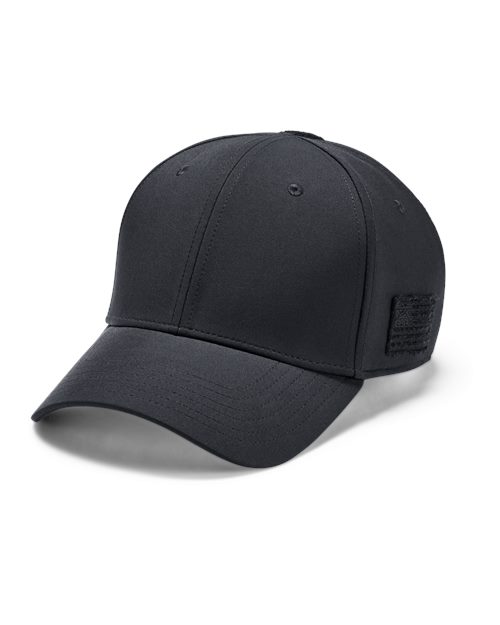 Under Armour Tactical Low Stretch Cap in Black/Black, front view