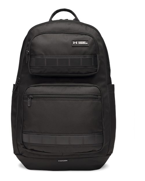 Under Armour Triumph Sport Backpack in Black/Halo Grey, front view