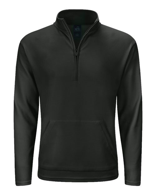 J. America Unisex Maverick Quarter-Zip Pullover in Anthracite, front view