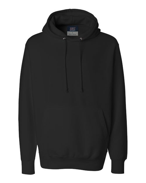 MV Sport Unisex Pro Weave® Hooded Sweatshirt in Black, front view