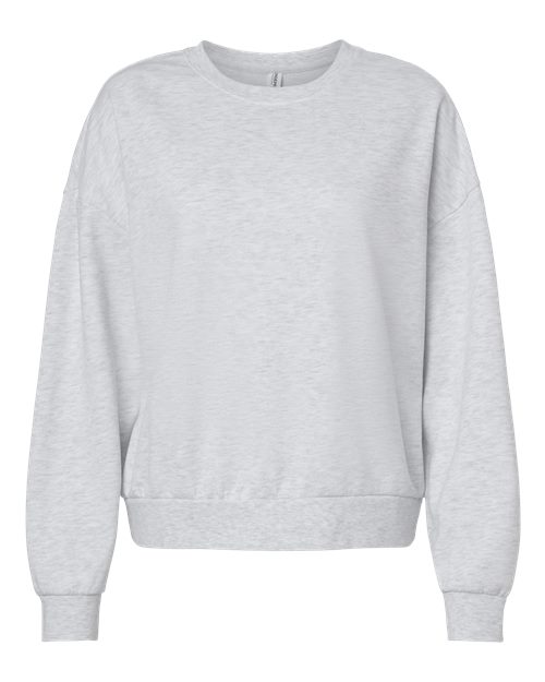 Independent Trading Co. Women's California Wave Wash Sunday Crewneck Sweatshirt in Ash Heather, front view