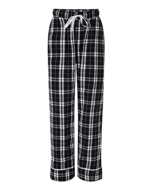 Boxercraft Women's Cuff Flannel Pants in Black/White Plaid