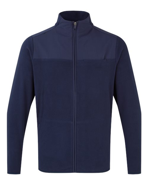 Onna Men's Agility Panelled Fleece Full-Zip Jacket in Action Navy, front view