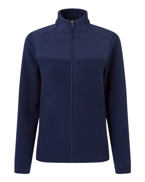Onna Women's Agility Panelled Fleece Full-Zip Jacket in Action Navy