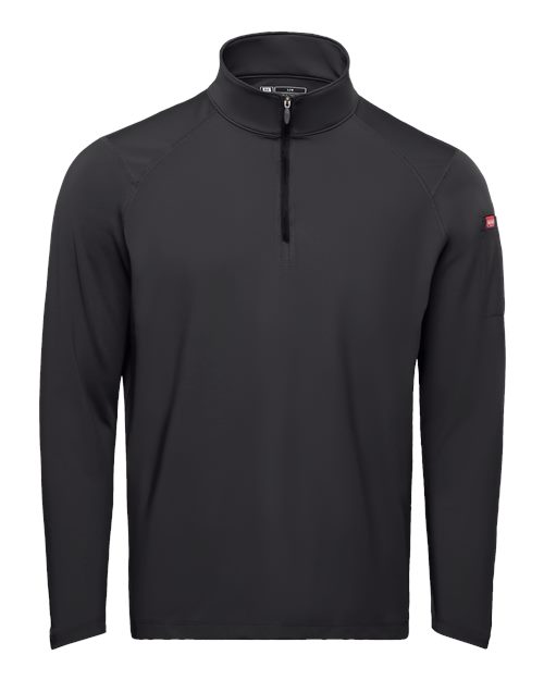 Red Kap Men's Performance Cadet Collar Quarter-Zip Pullover in Black