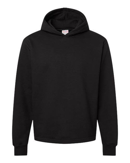 Bayside The Quintessential Hooded Sweatshirt in Black, front view