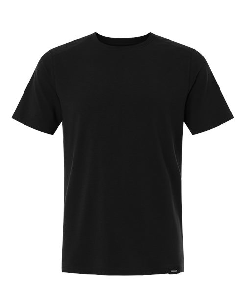 Legends Men's Aviation Split Hem T-Shirt in Black, front view