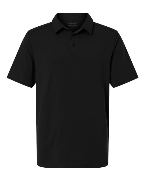 Legends Men's Aviation Polo in Black, front view