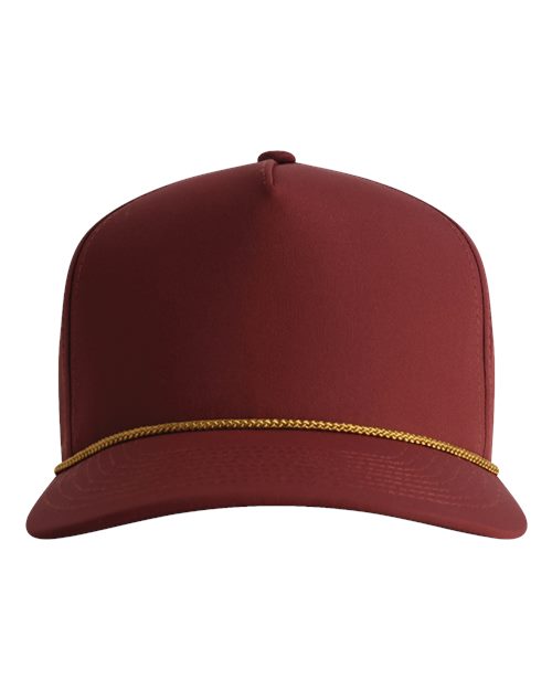 Imperial The Wrightson Cap in Black Cherry/Deep Gold, front view