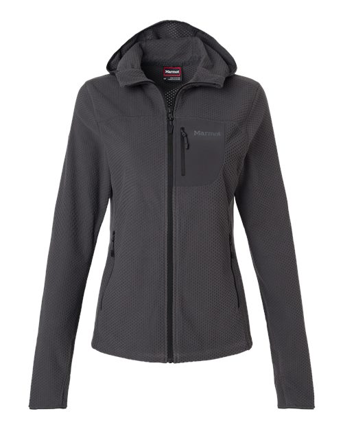 Marmot Women's Air Fleece Hooded Jacket in Blackened