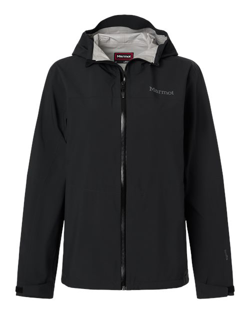 Marmot Women's PreCip Evo Flex Hooded Jacket in Black