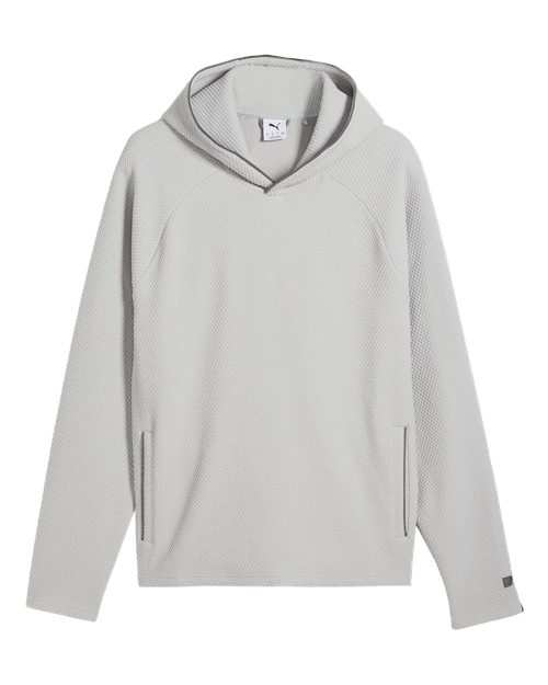 Puma Golf Men's Boulder 2.0 Hooded Sweatshirt in Ash Grey, front view