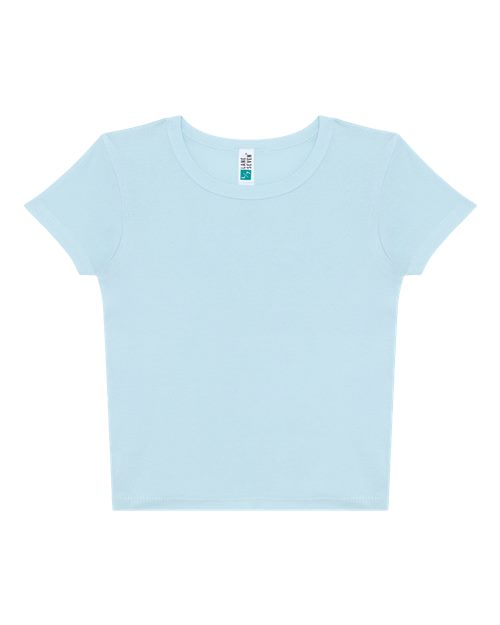 Lane Seven Women's Baby Tee in Baby Blue