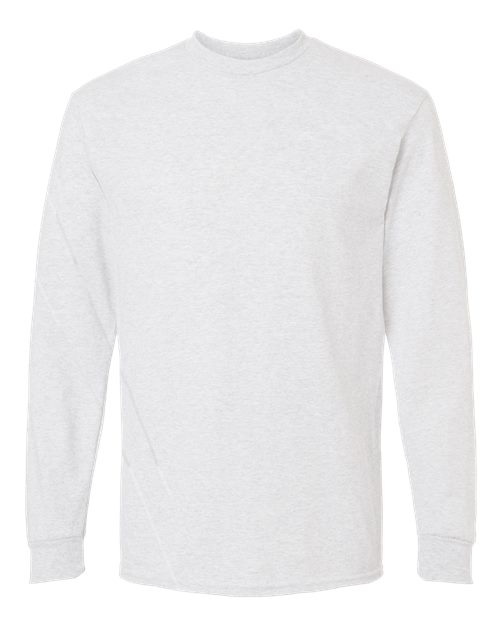 Gildan Unisex DryBlend® 50/50 Long Sleeve T-Shirt in Ash, front view