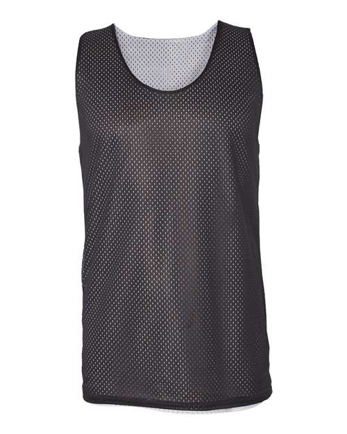 Badger Men's Pro Mesh Reversible Tank Top in Black/White
