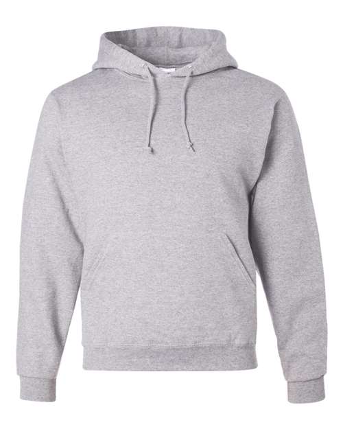 JERZEES Unisex NuBlend® Hooded Sweatshirt in Ash, front view