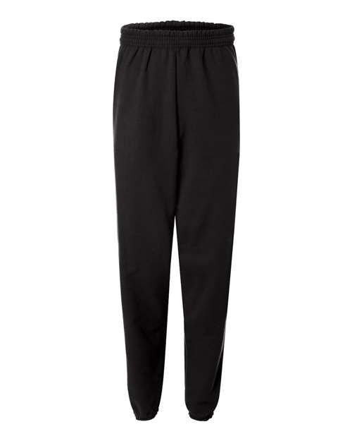 Hanes Unisex EcoSmart® Sweatpants in Black, front view
