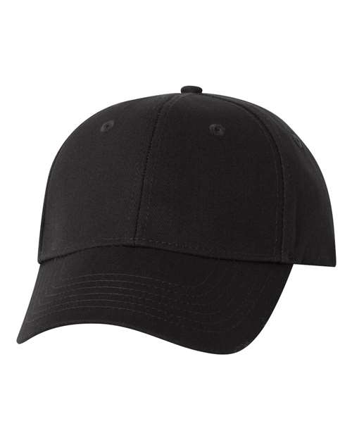 Valucap Chino Cap in Black, front view