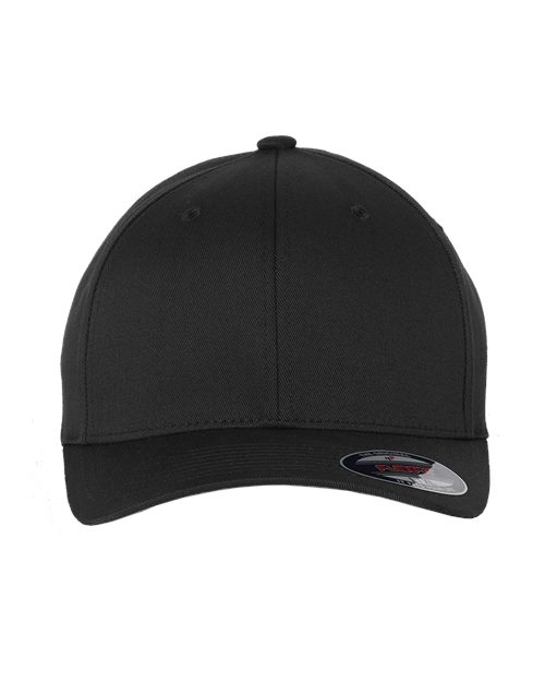 Flexfit Cotton Blend Cap in Black, front view
