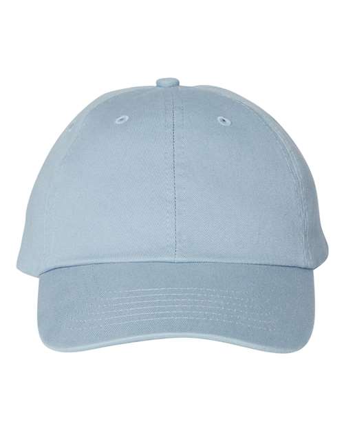 Valucap Bio-Washed Classic Dad Hat in Baby Blue, front view