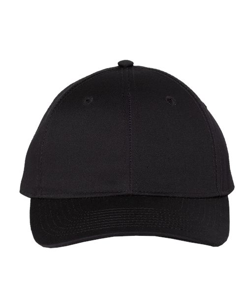 Valucap Lightweight Twill Cap in Black, front view