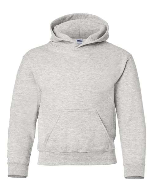 Gildan Youth Heavy Blend™ Hooded Sweatshirt in Ash, front view