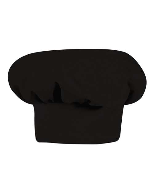 Chef Designs Chef Hat in Solid Black, front view