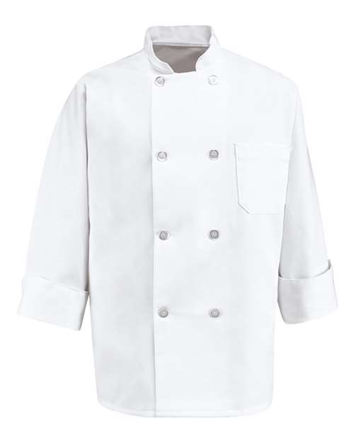 Chef Designs Chef Coat in White, front view