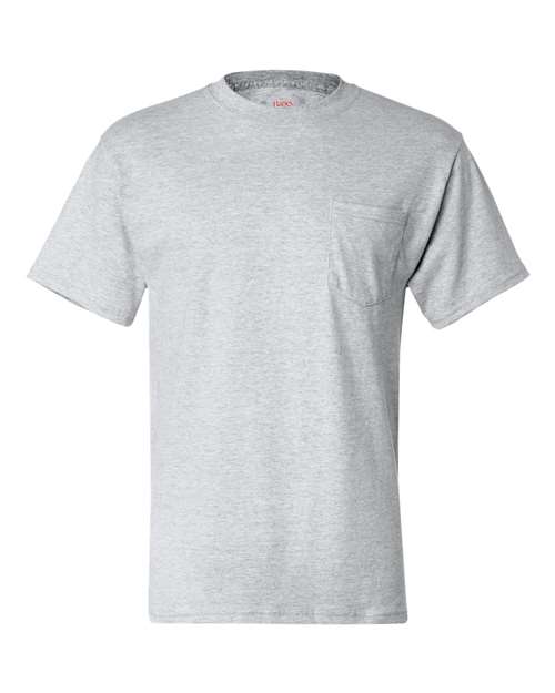 Hanes Unisex Beefy-T® Pocket T-Shirt in Ash