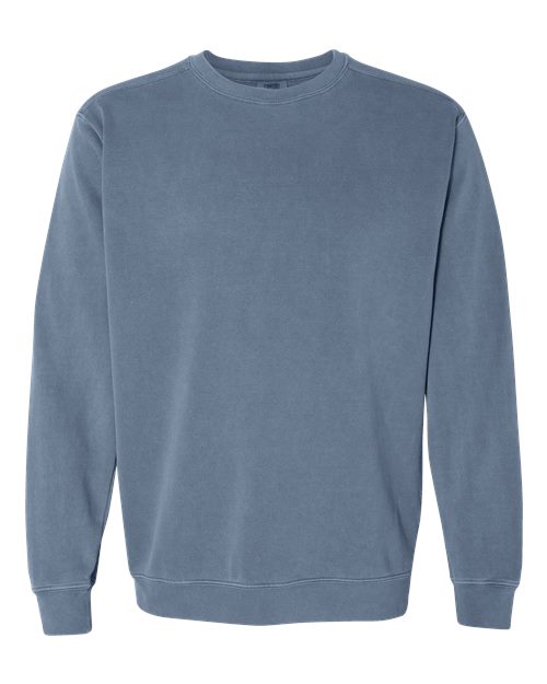 Comfort Colors Unisex Garment-Dyed Crewneck Sweatshirt in Blue Jean, front view