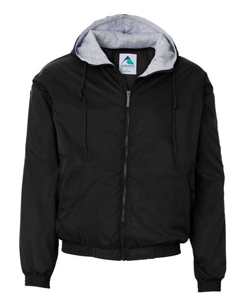 Augusta Sportswear Unisex Fleece Lined Hooded Jacket in Black