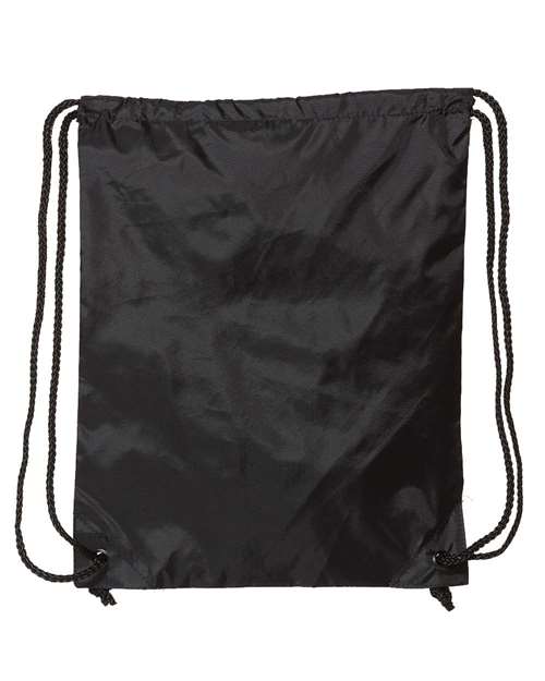 Liberty Bags Drawstring Pack with DUROcord in Black, front view