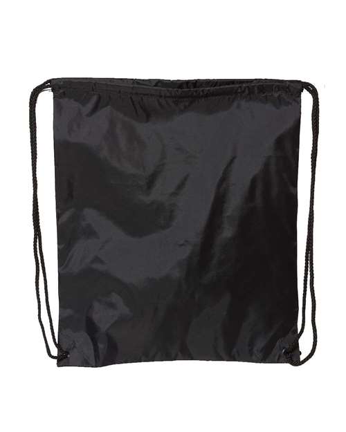 Liberty Bags Large Drawstring Pack with DUROcord in Black, front view