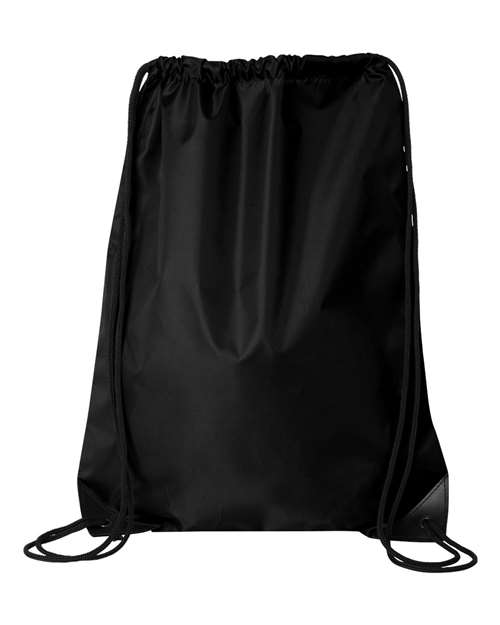 Liberty Bags Value Drawstring Bag in Black, front view