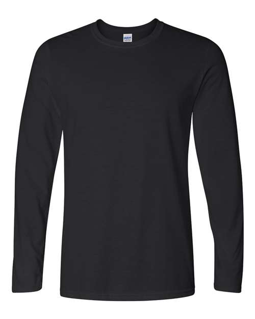 Gildan Unisex Softstyle® Long Sleeve T-Shirt in Black