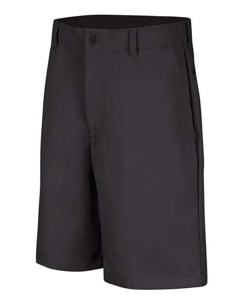Red Kap Men's Plain Front Shorts in Black