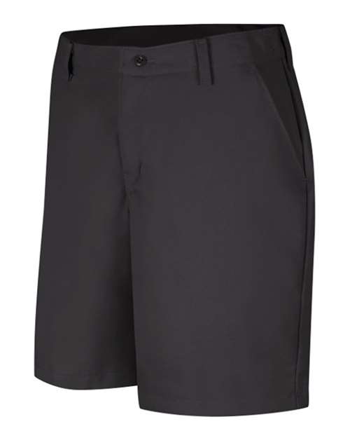 Red Kap Women's Plain Front 8" Shorts in Black