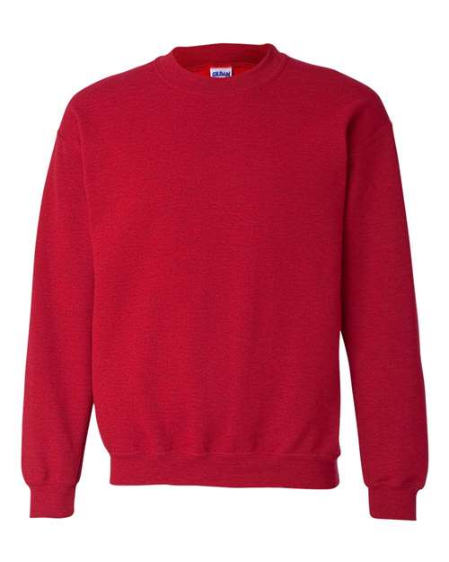Gildan Heavy Blend™ Crewneck Sweatshirt in Antique Cherry Red, front view
