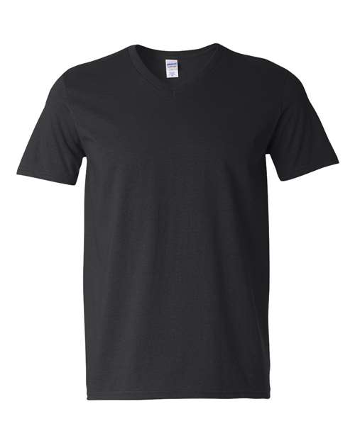 Gildan Unisex Softstyle® V-Neck T-Shirt in Black