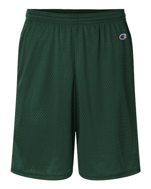 Champion Unisex 9" Mesh Shorts with Pockets in Athletic Dark Green